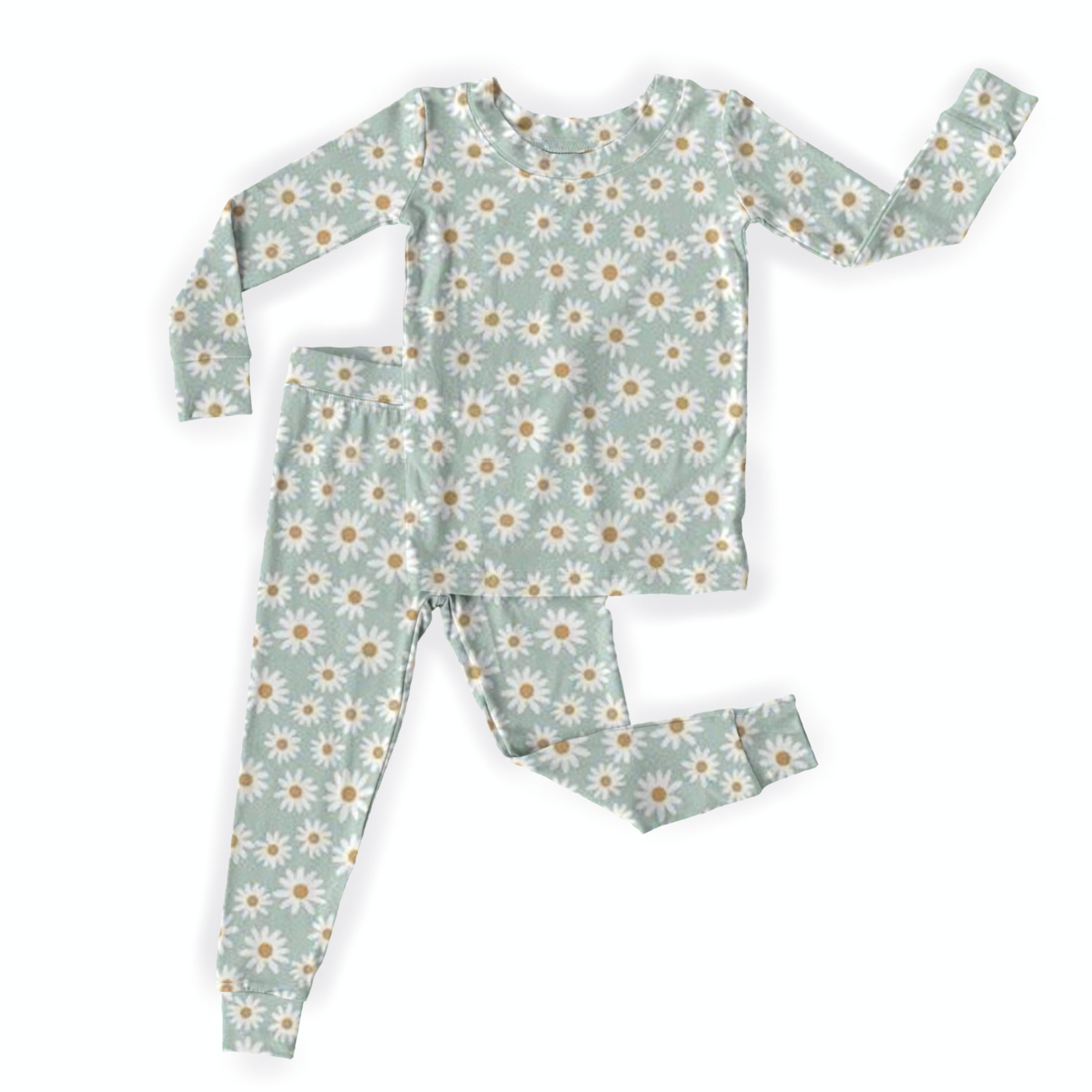 Fresh Little Daisy Two-Piece Pajama Set For Kids
