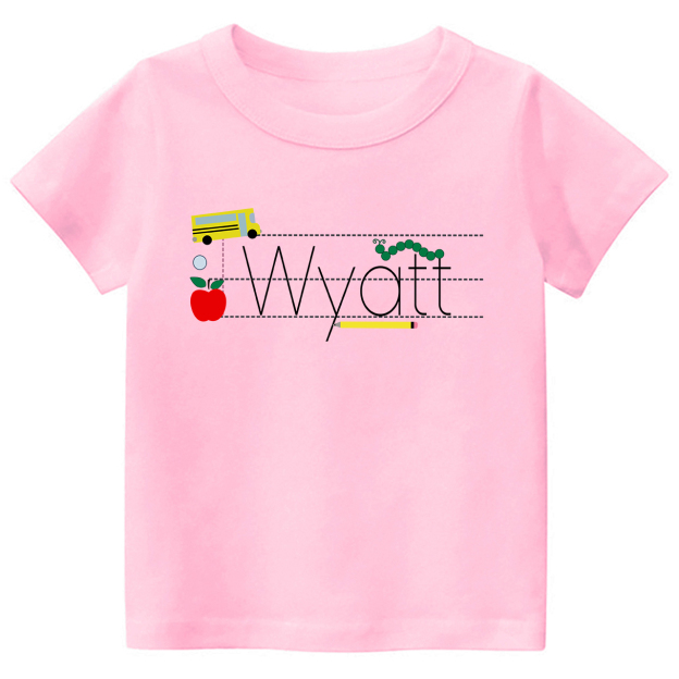 Personalized Monogrammed Line Spectrum Back to School Shirt