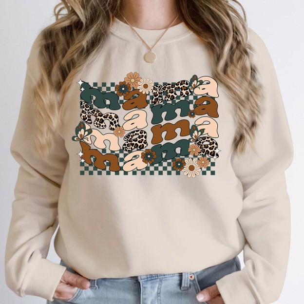 Wave Mama Retro Flower Sweatshirt