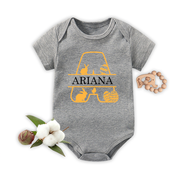 Personalized Initials Easter Bodysuit For Baby