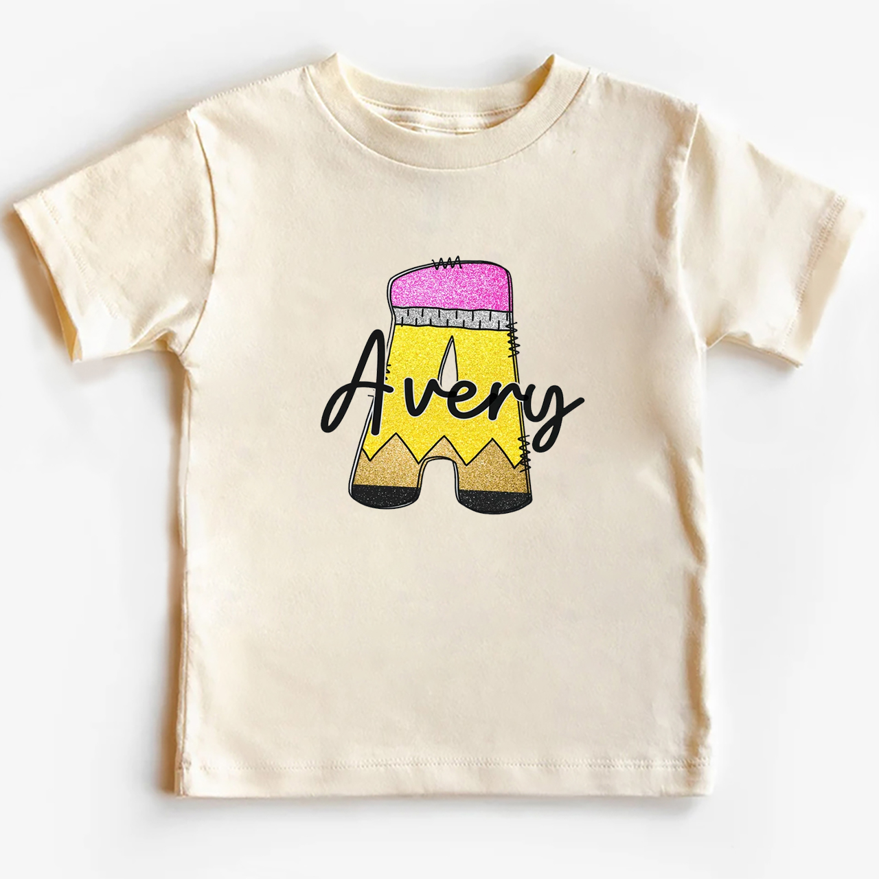 Monogram Pencil Back To School Kids Shirt