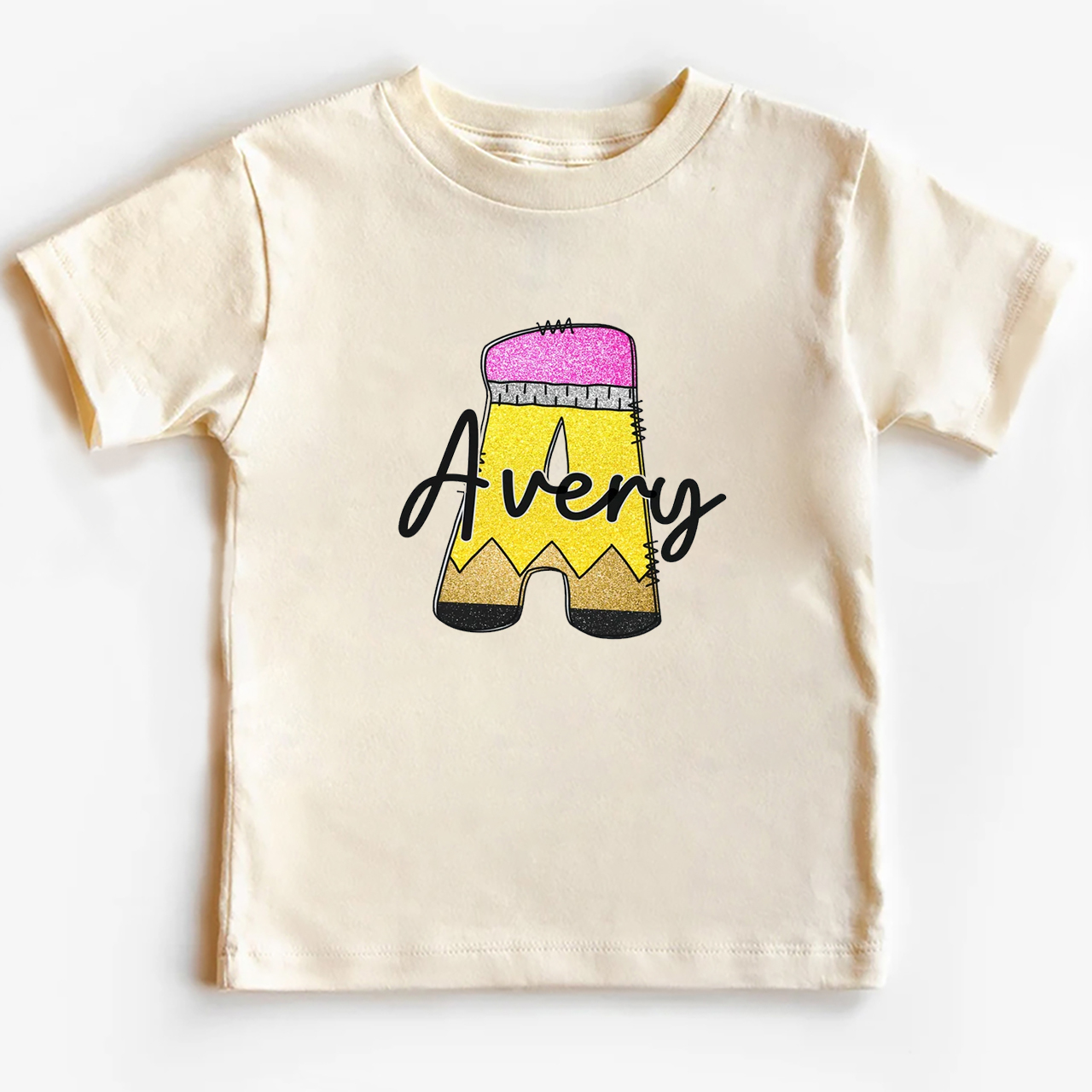 Monogram Pencil Back To School Kids Shirt