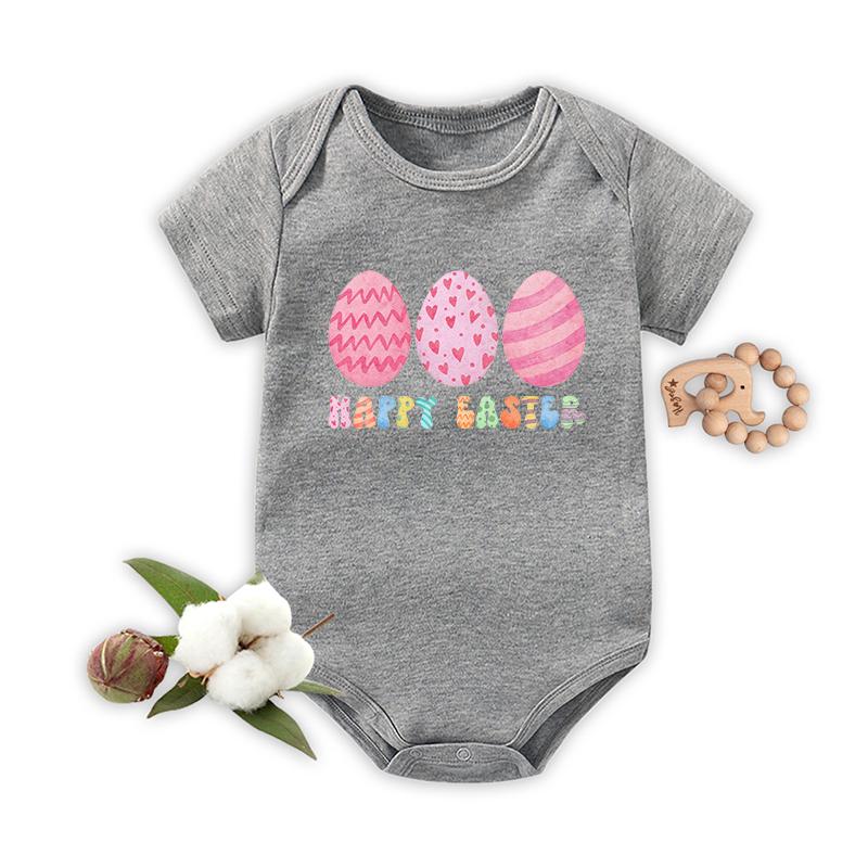 Happy Easter Eggs Bodysuit For Baby