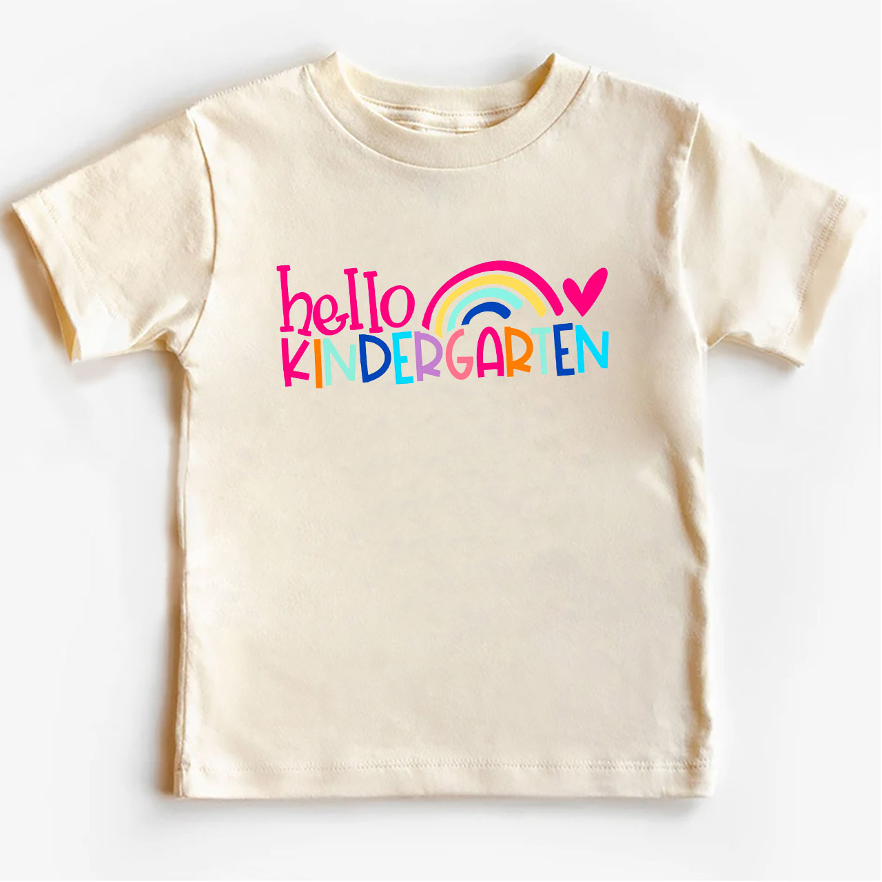 Hello Kindergarten Colorful Rainbow Shirt