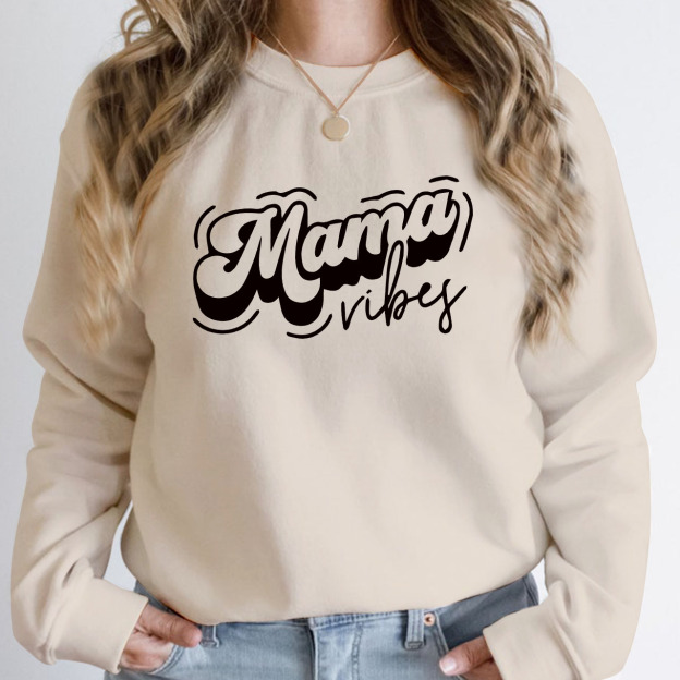 Mama Vibes Sweatshirt For Mom