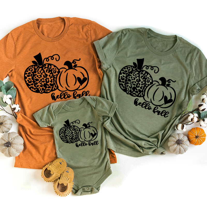 Hello Fall Matching Family Tees