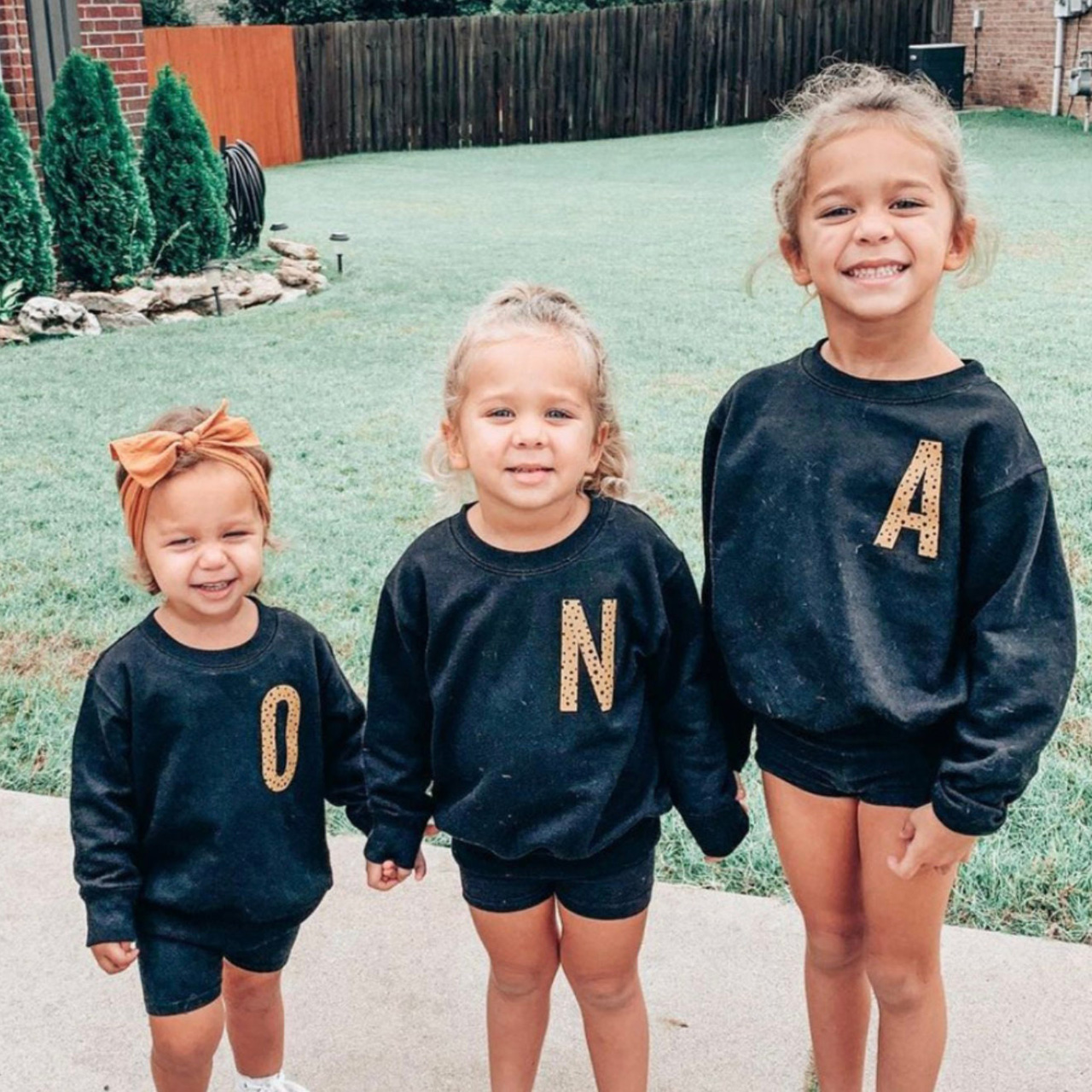 Personalized SPOTTY LEOPARD Initial Sweatshirt For Kids