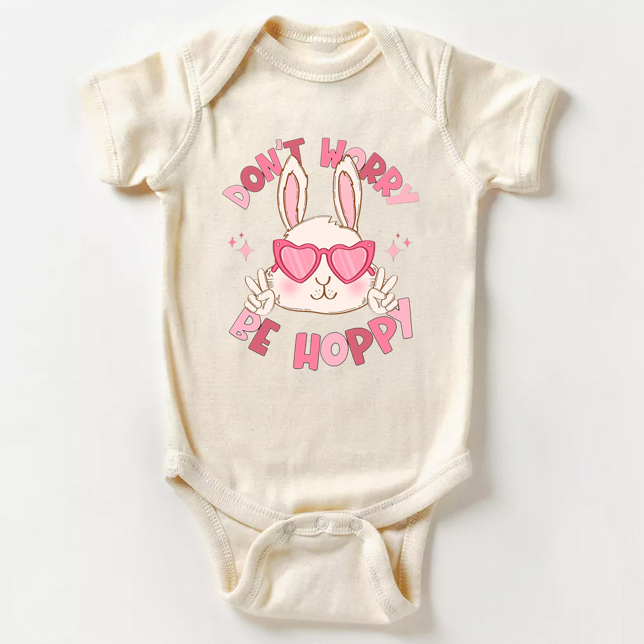 Be Hoppy Spring Easter Bunny Bodysuit For Baby