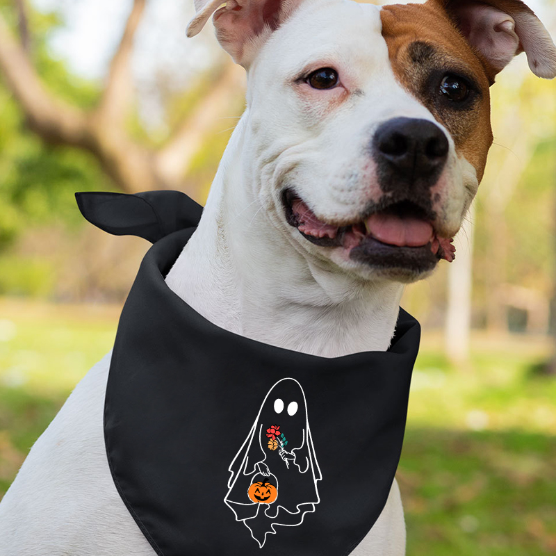 Ghost Holding Flowers And Pumpkin Halloween Matching Family Shirts