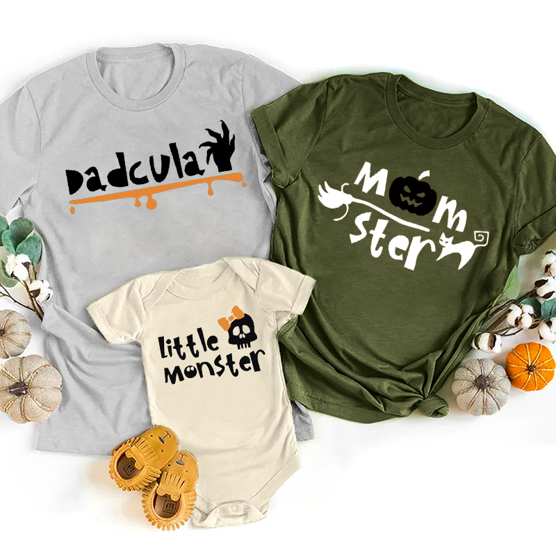 Halloween Skeleton Cat Family Matching Shirts