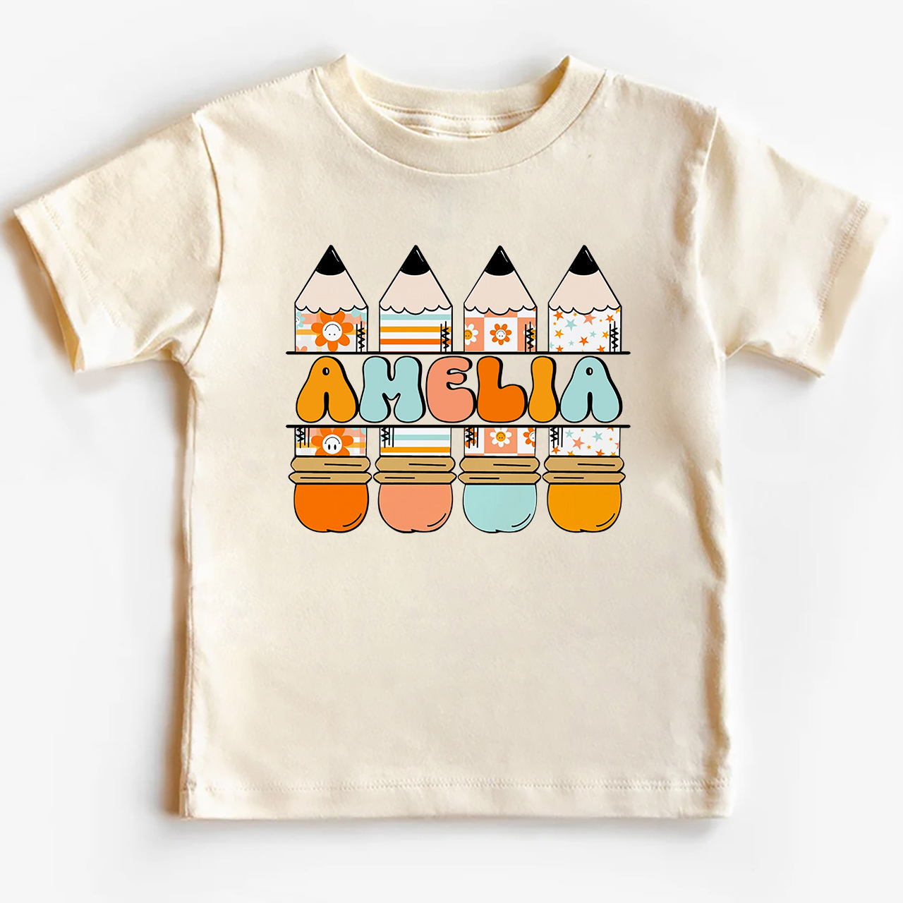 Personalized Pencil Kids Name Back To School Toddler Shirts Sale-Beepumpkin™