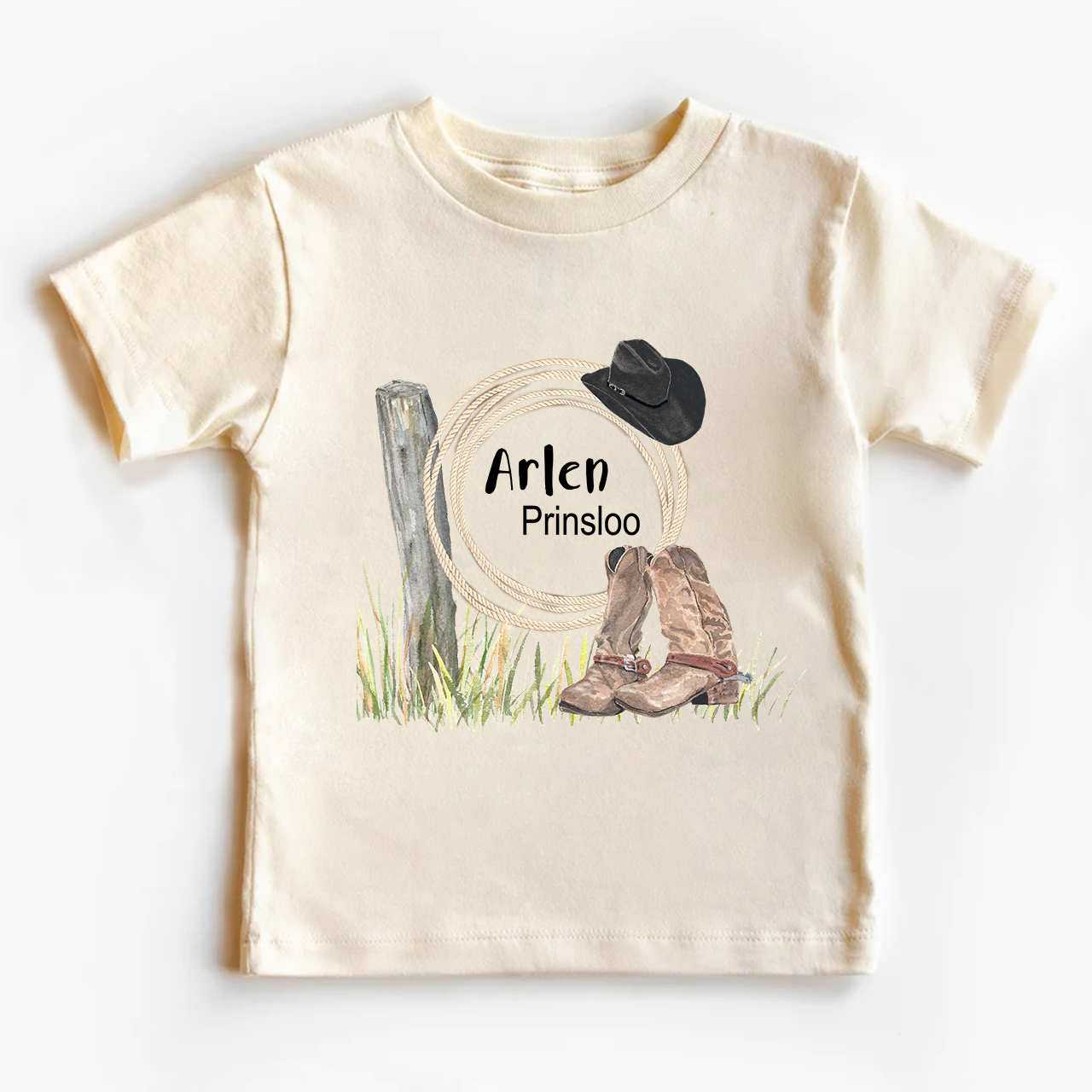 Personalized Cowboy Boys Kids T-Shirt