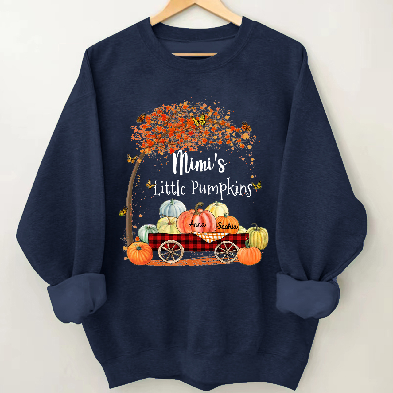Custom Nickname Little Pumpkin Fall Halloween Sweatshirt