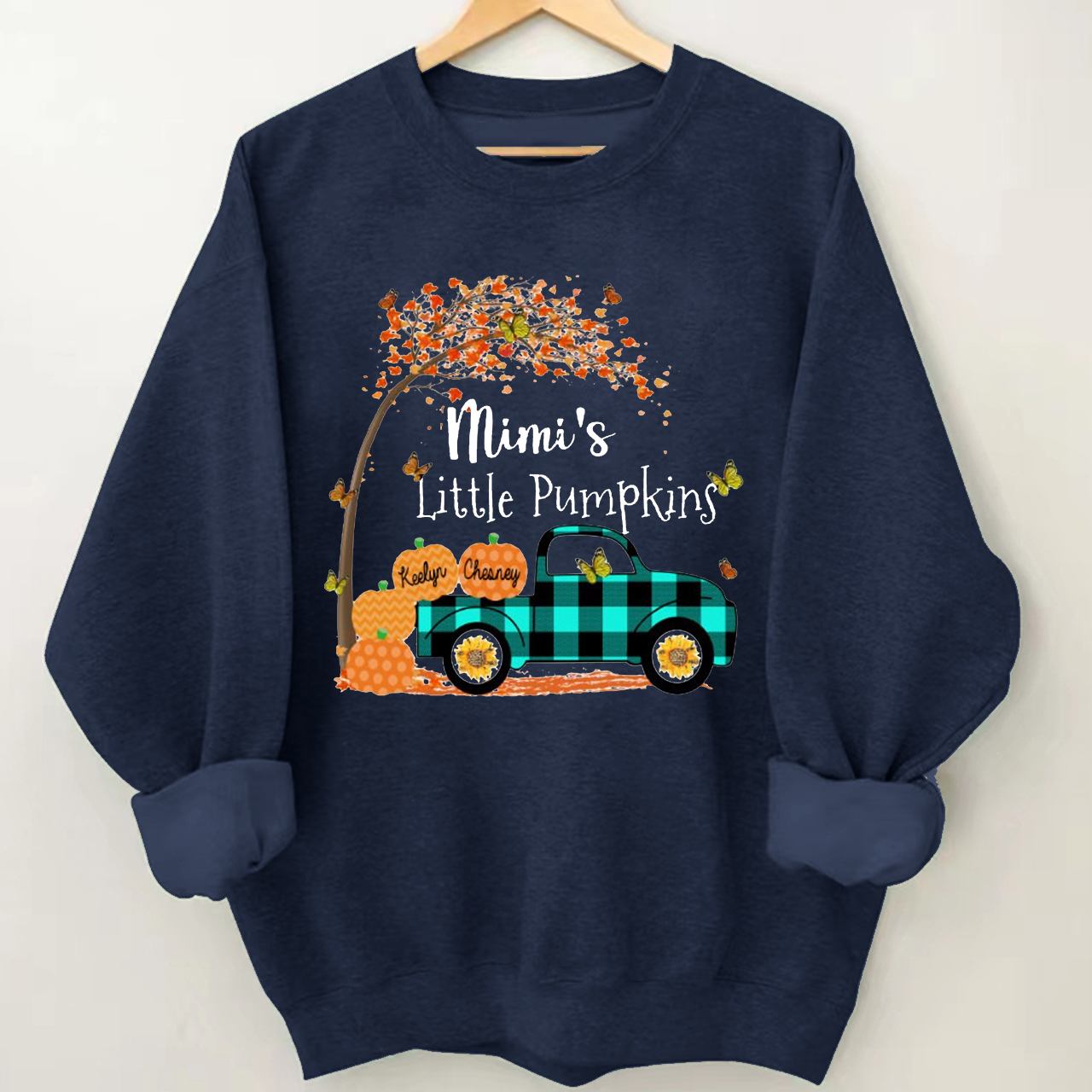 Personalized Pumpkin Truck Halloween Sweatshirt