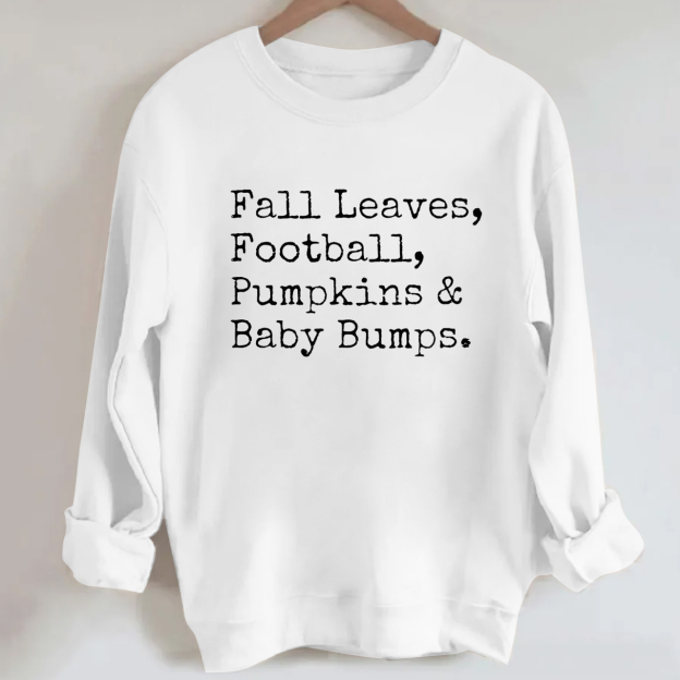 Football Pumpkins And Baby Bumps Sweatshirt For Mama