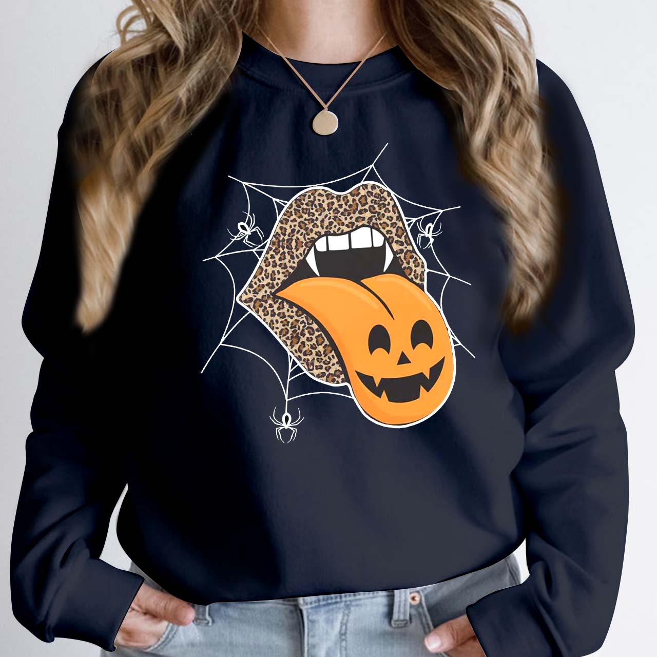 Halloween Lips Sweatshirt For Mama