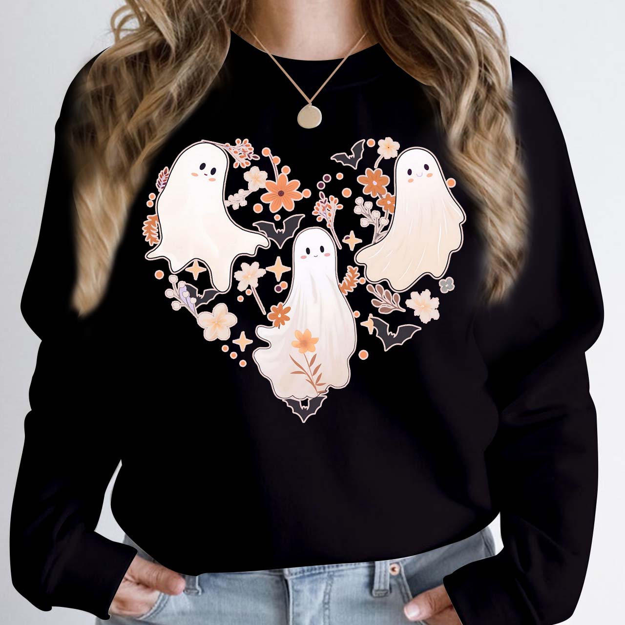 Cute Halloween Ghosts Sweatshirt For Mama