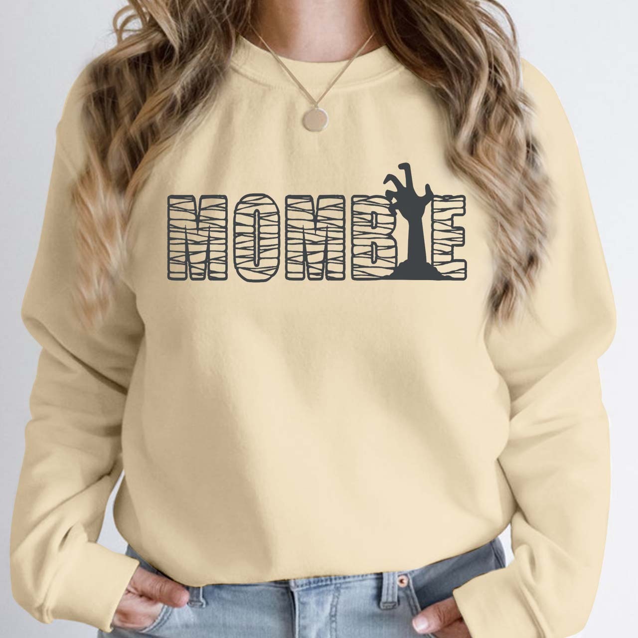 [CopyHalloween Spooky Momster Sweatshirt For Mama