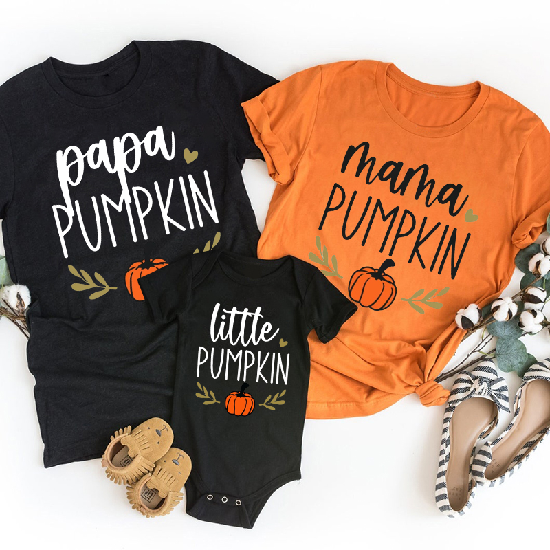 Pumpkin Heart Matching Family Group Shirts