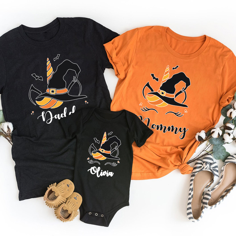Personalized Magic Hat Family Halloween T-Shirts