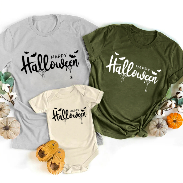 Spider Bat Happy Halloween Group Shirts
