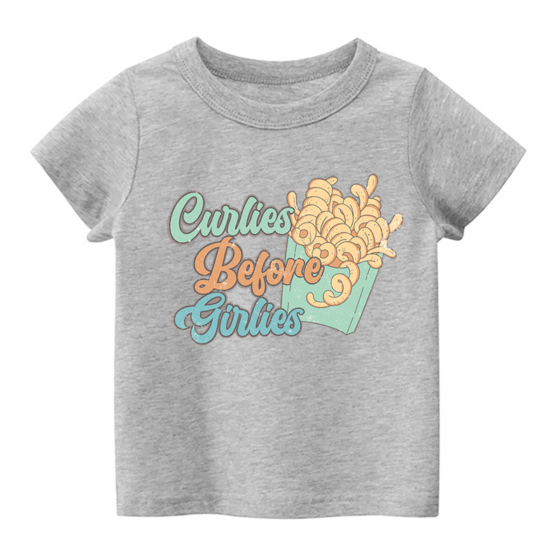 Curlies Before Girlies Kids Shirt