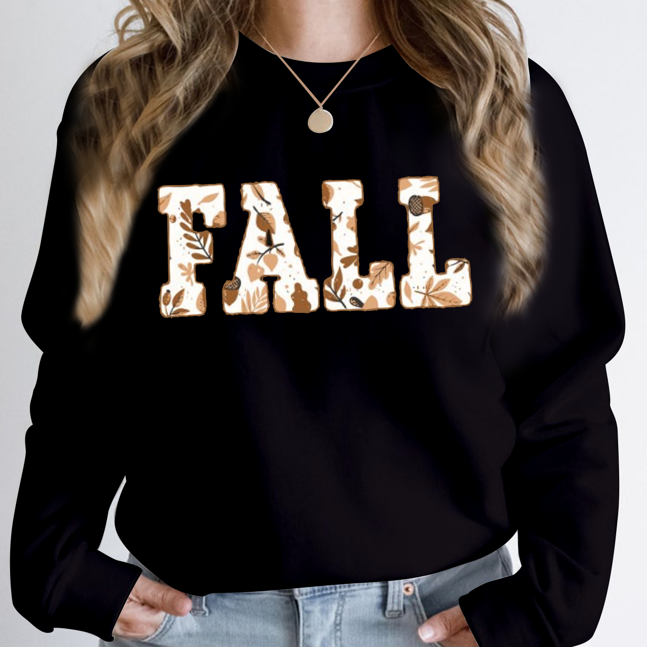 Halloween Fall Leaves Sweatshirt For Mama
