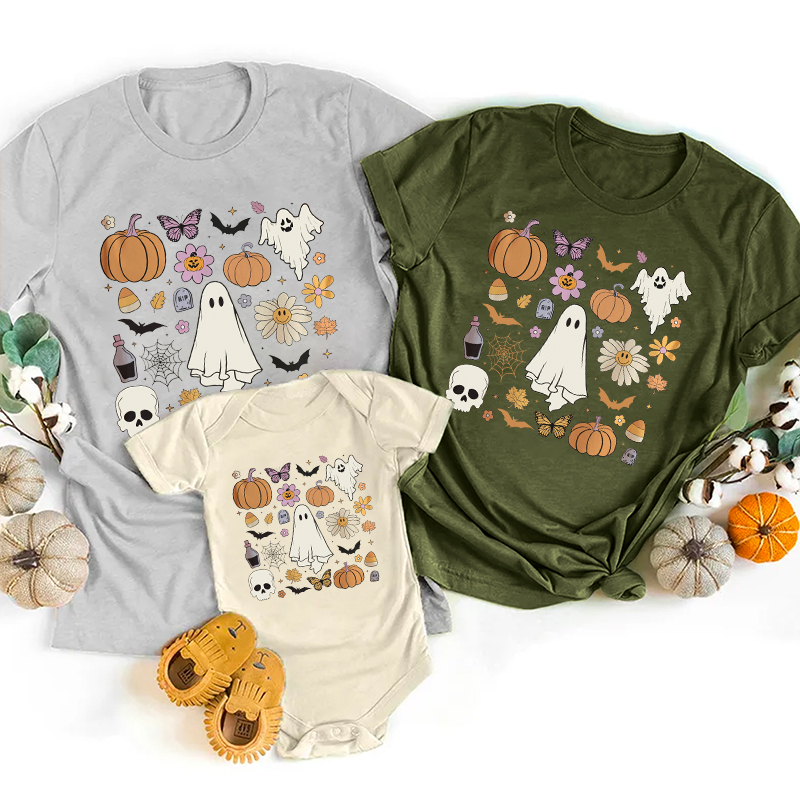 Funny Halloween Doodles Matching Shirts