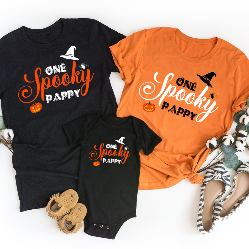 One Spooky Pappy Halloween Matching Shirts
