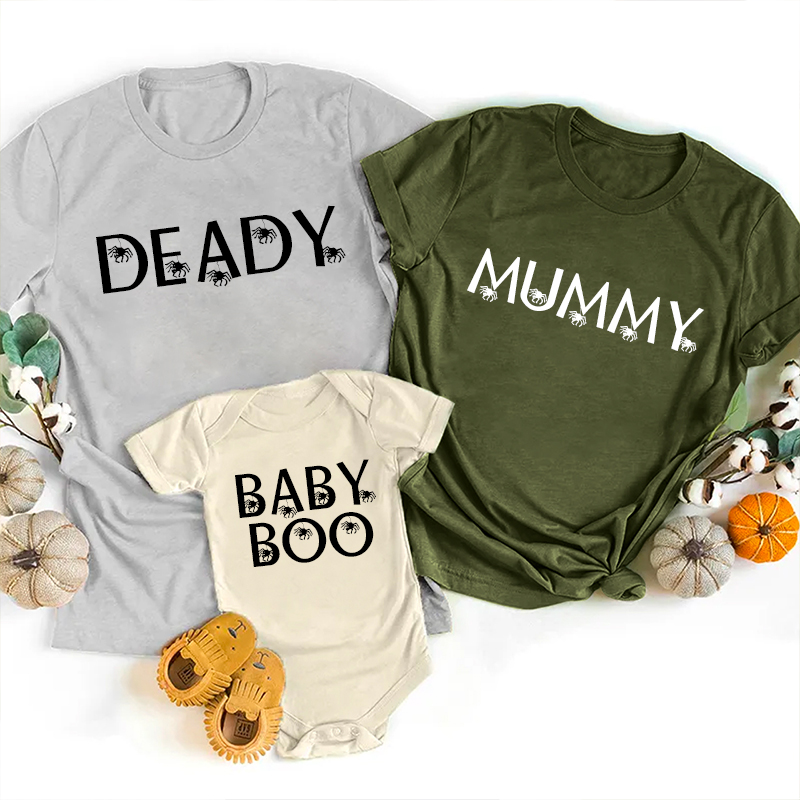 Personalized Halloween Spider Family Matching Shirts