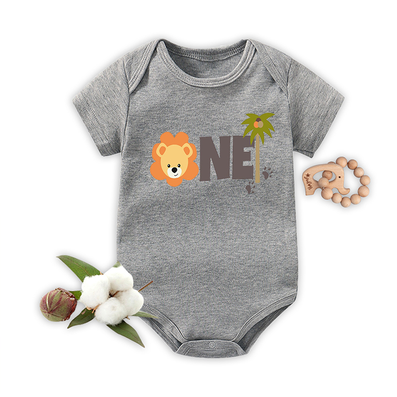 One Year Birthday Zoo Theme Bodysuit For Baby
