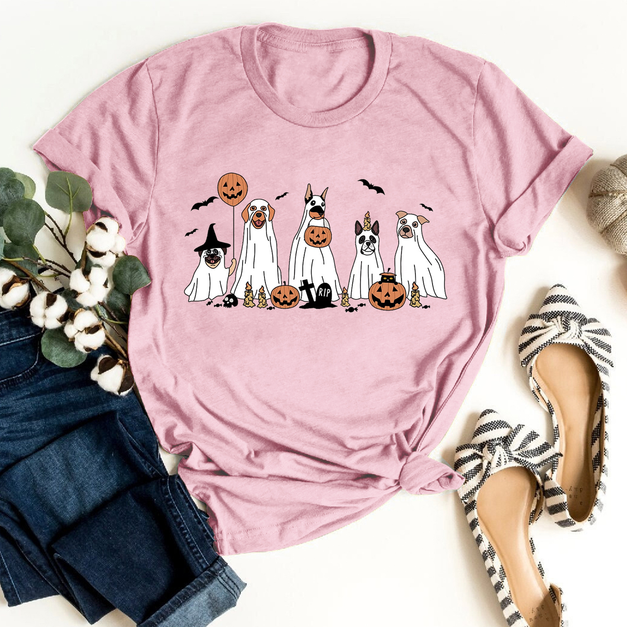 Retro Spooky Season Dog Halloween Shirts