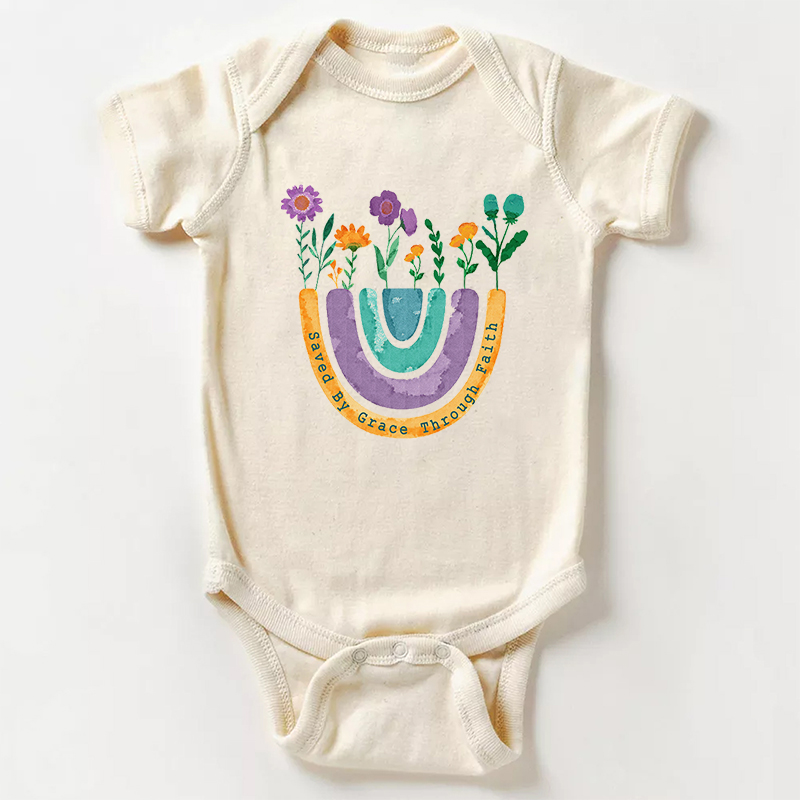 Saved By Grace Through Faith Bodysuit For Baby