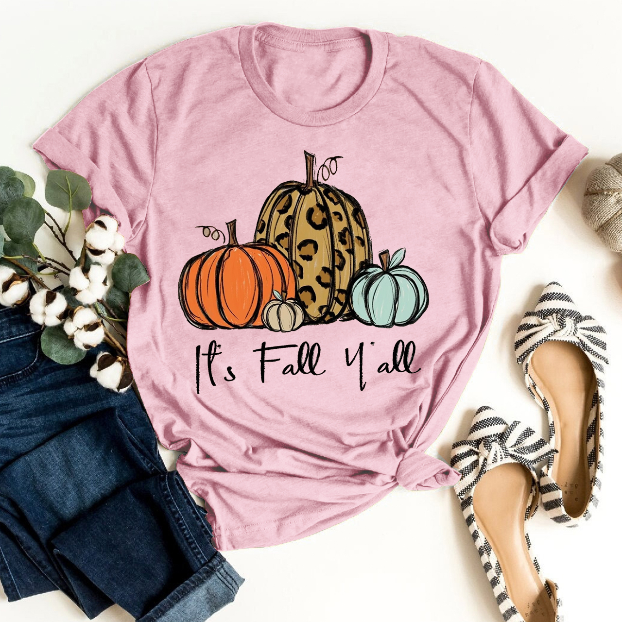 Its Fall Yall - Pumpkin Shirt For Her