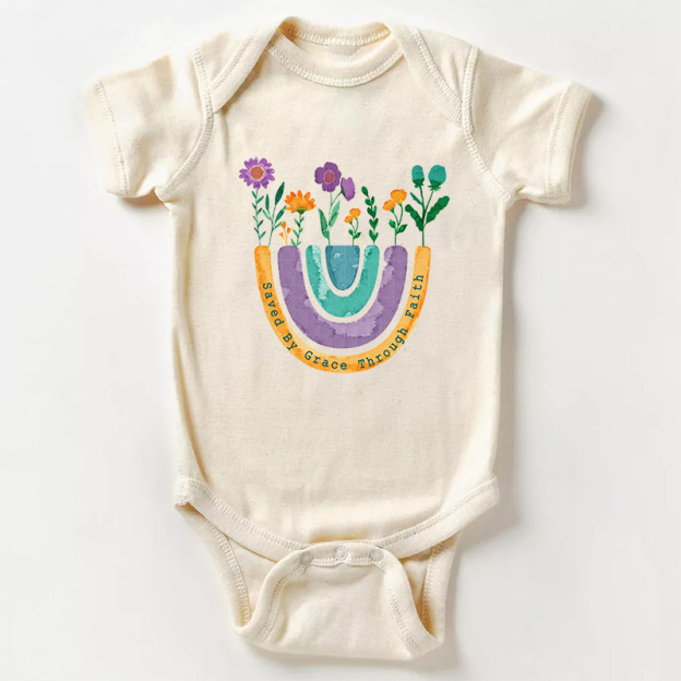 Saved By Grace Through Faith Bodysuit For Baby