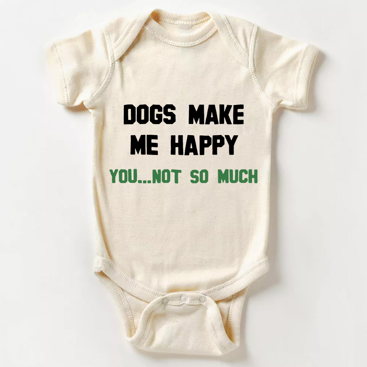 Dogs Make Me Happy Bodysuit For Baby
