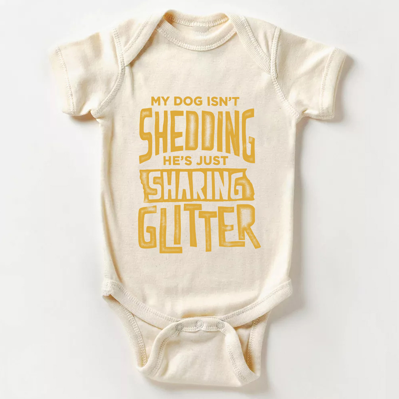 Glitter Dog  Bodysuit For Baby