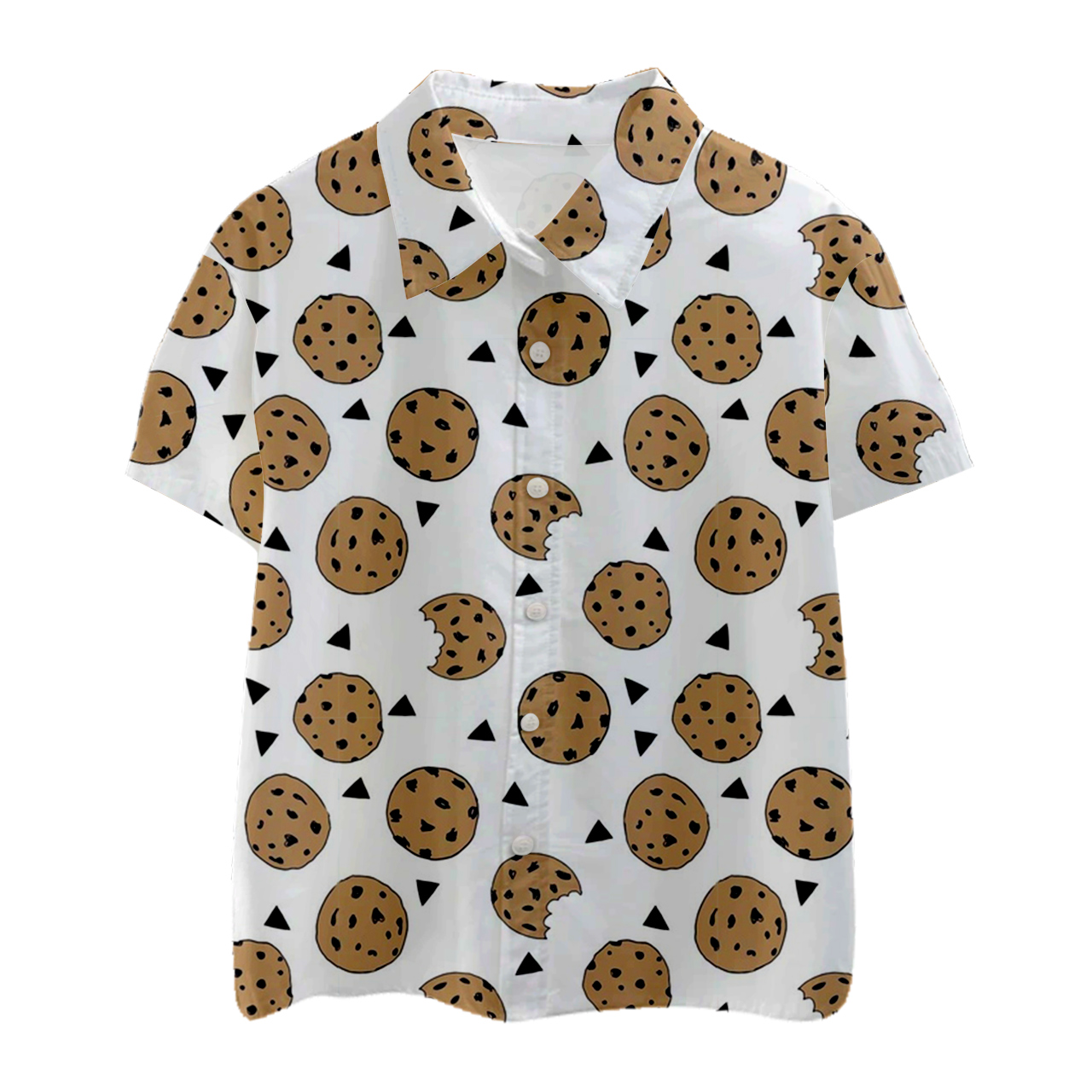 Chocolate Cookie Kids Button Shirt
