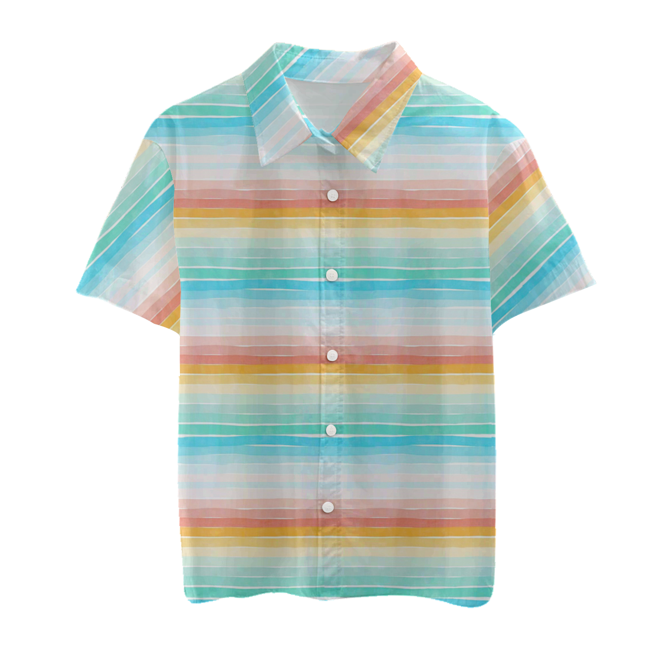 Summer Fresh Hawaiian Style Matching Button Shirt