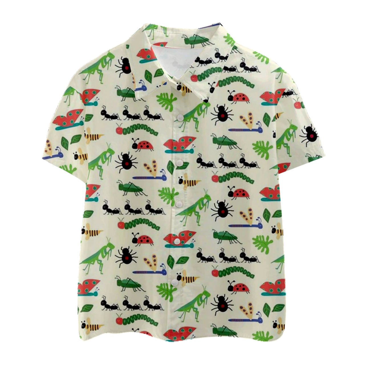 Insect Print Kids Button Shirt