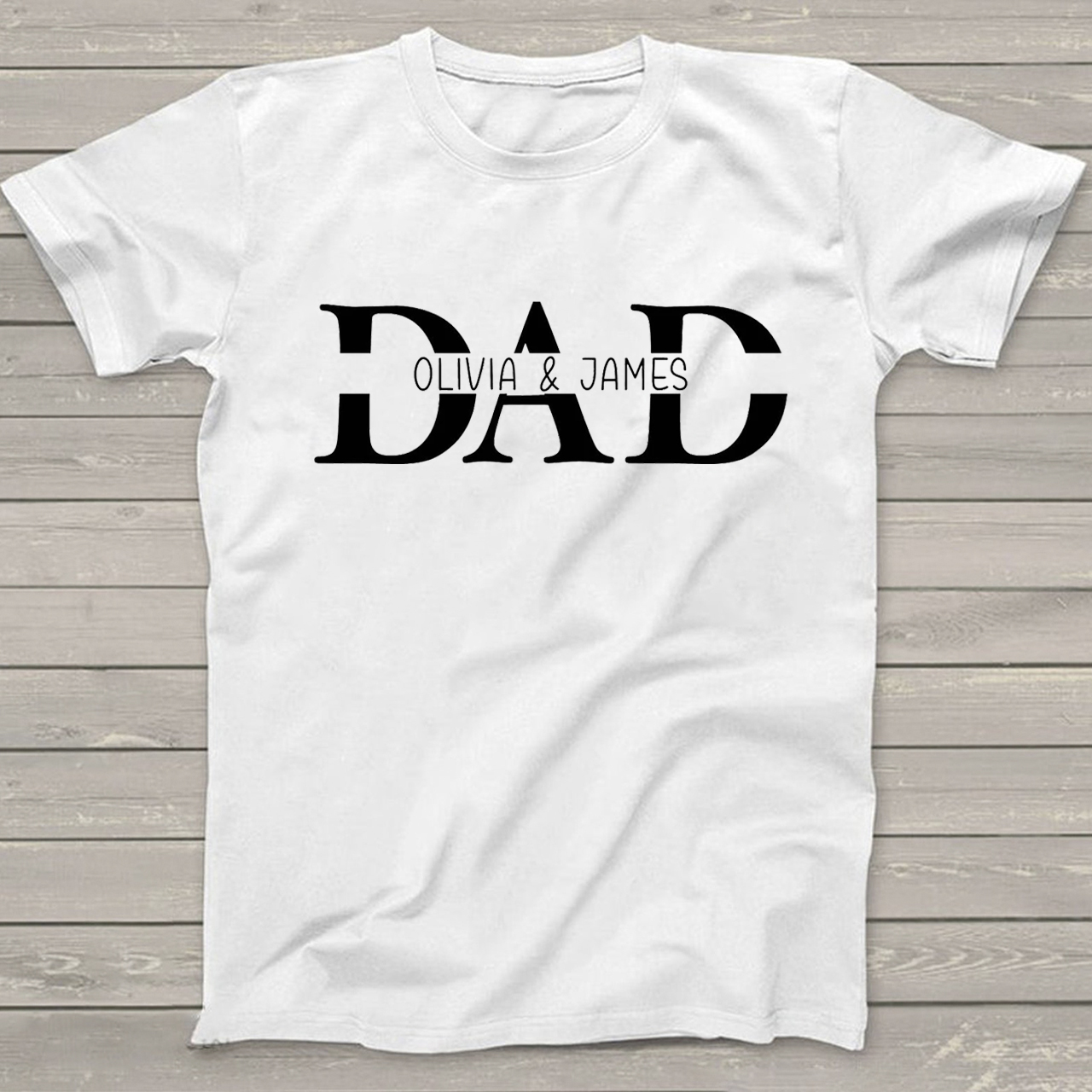 Personalized Father's Day Shirts With Kids Name
