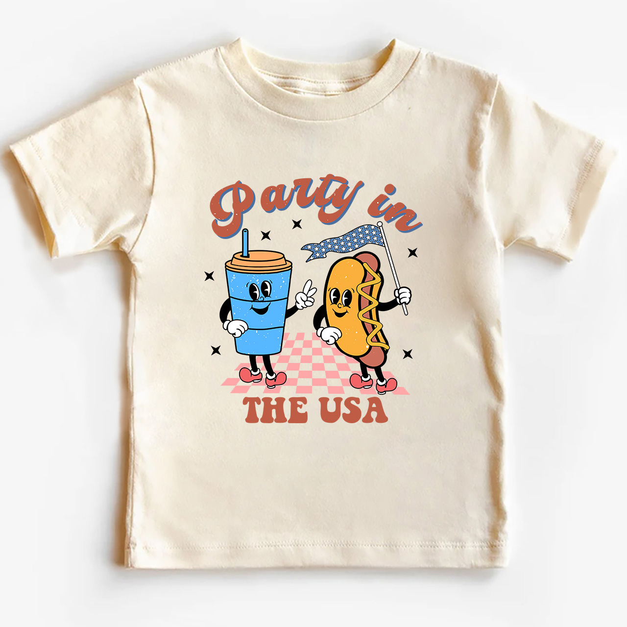 Patriotic Natural Party In The USA Toddler Tees