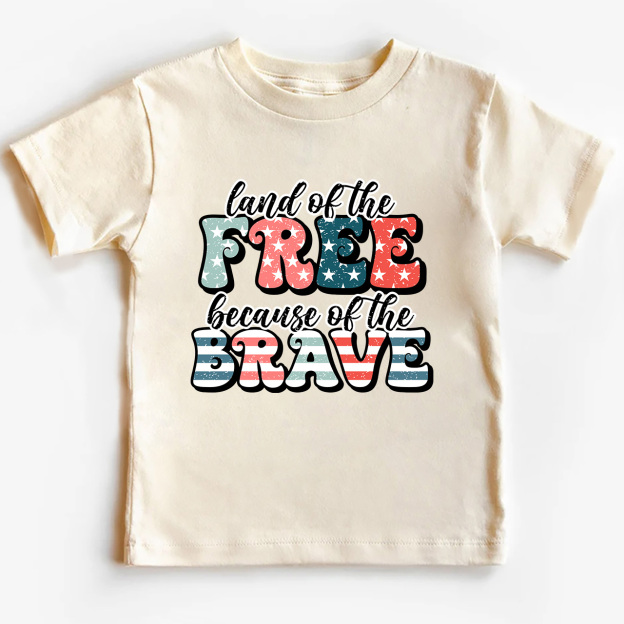 Land Of The Free Retro Toddler Tees