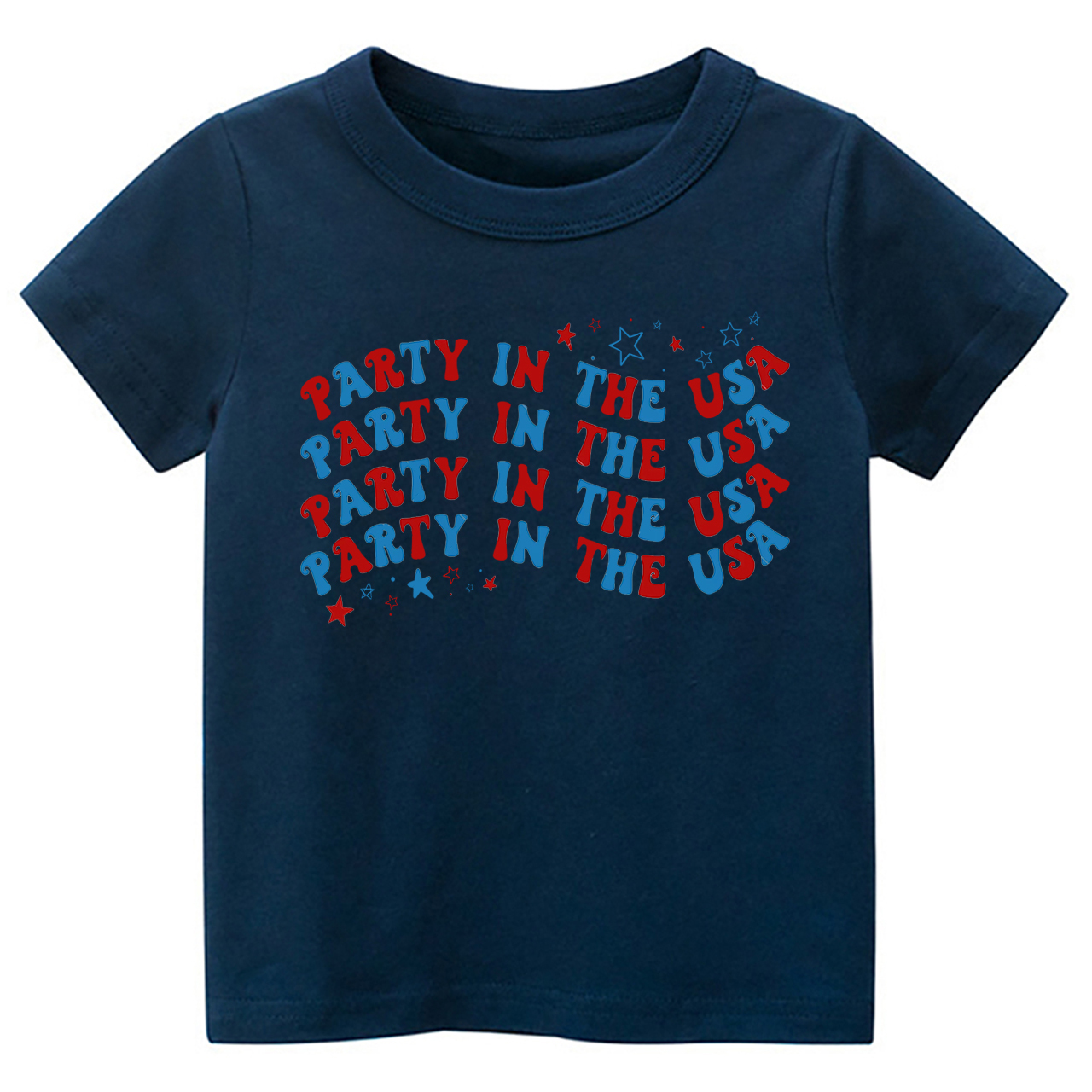 Party In The USA Wave Font Retro Toddler Tees