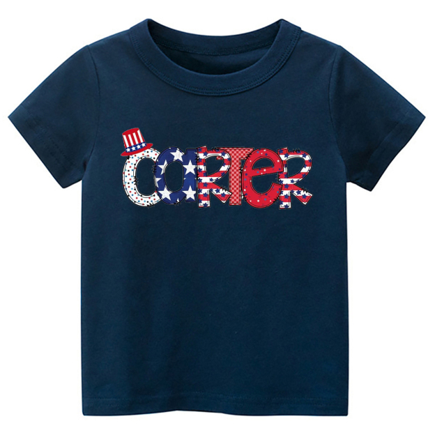 Personalized Name Fourth Of July Toddler Tees