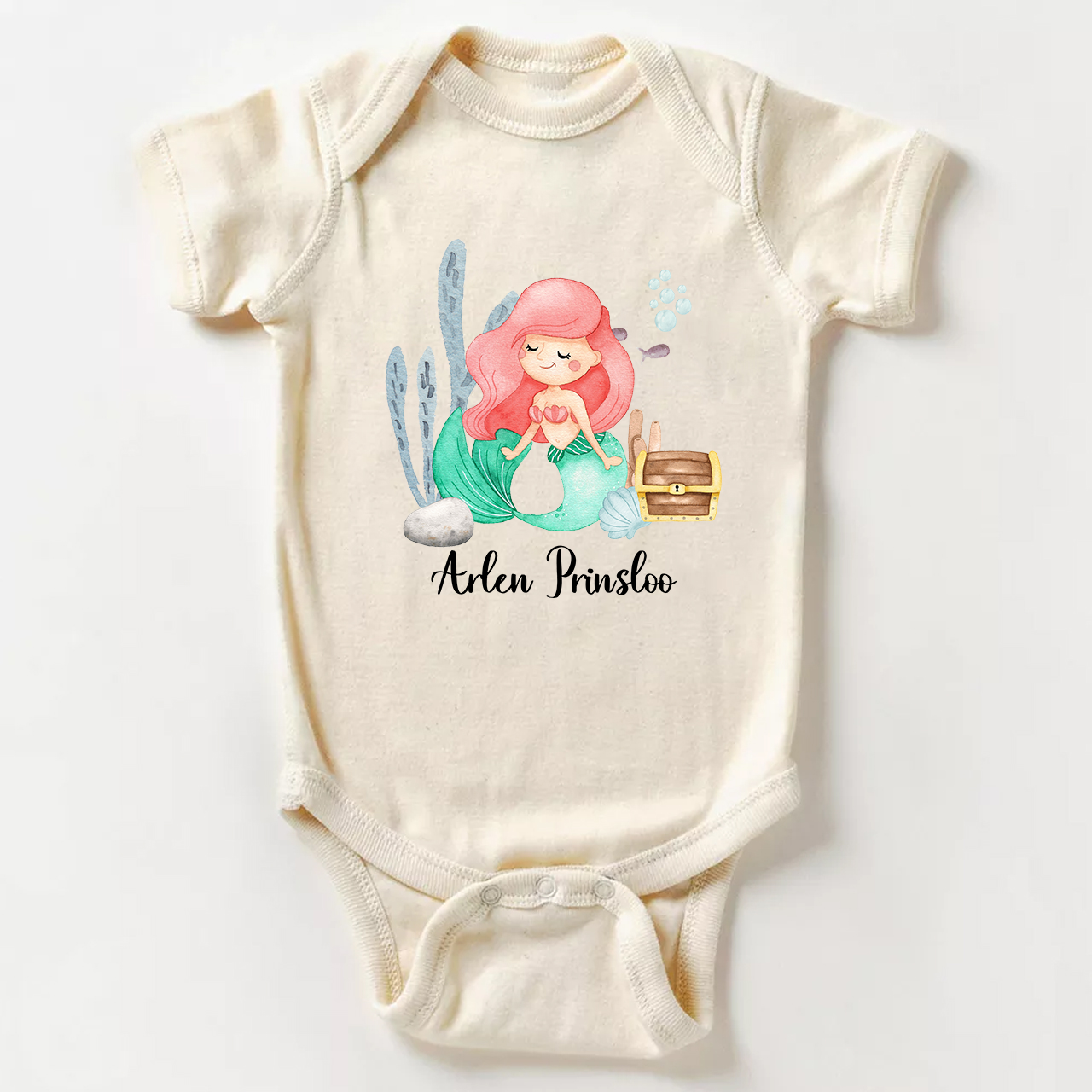 Personalized Mermaid Princess Baby Bodysuit