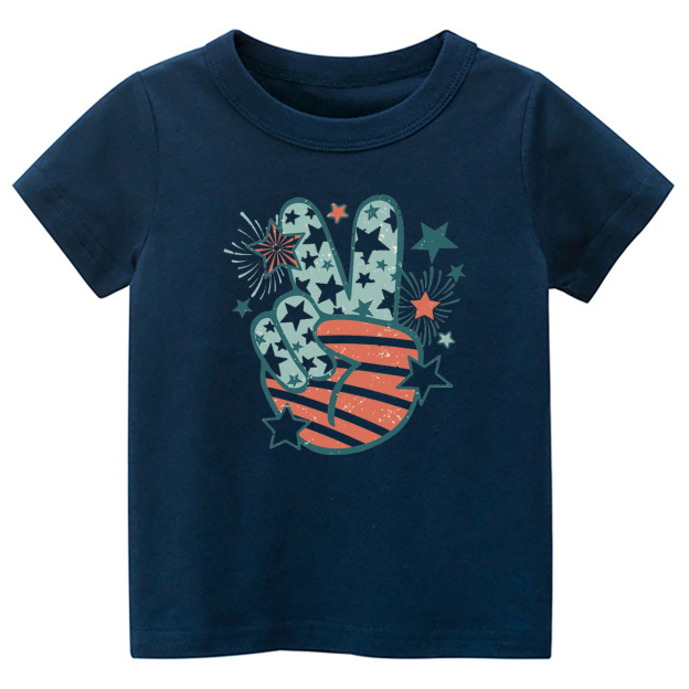 Peace Fingers Memorial Day Kids T-Shirt