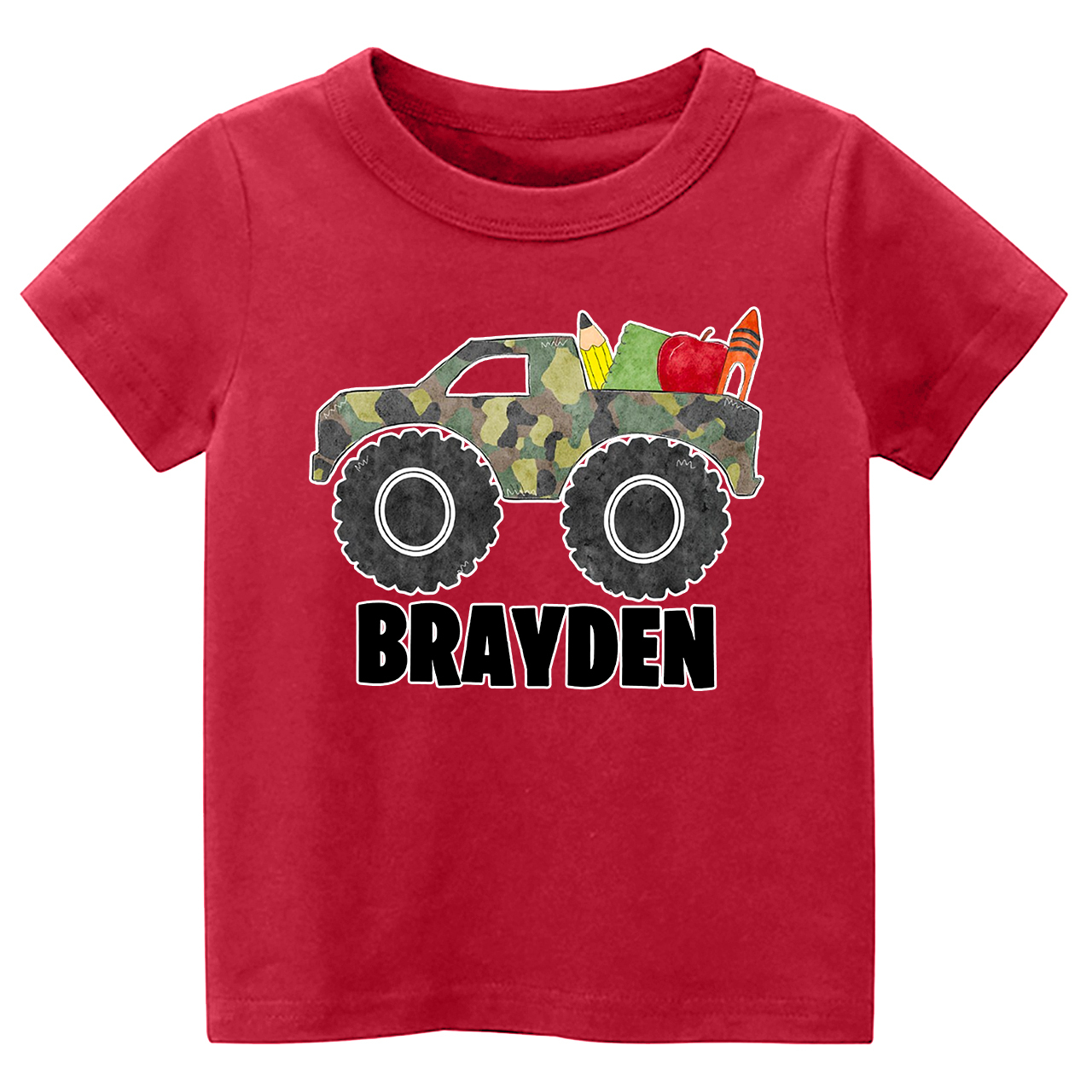 Truck Personalized Back To School Toddler Shirts