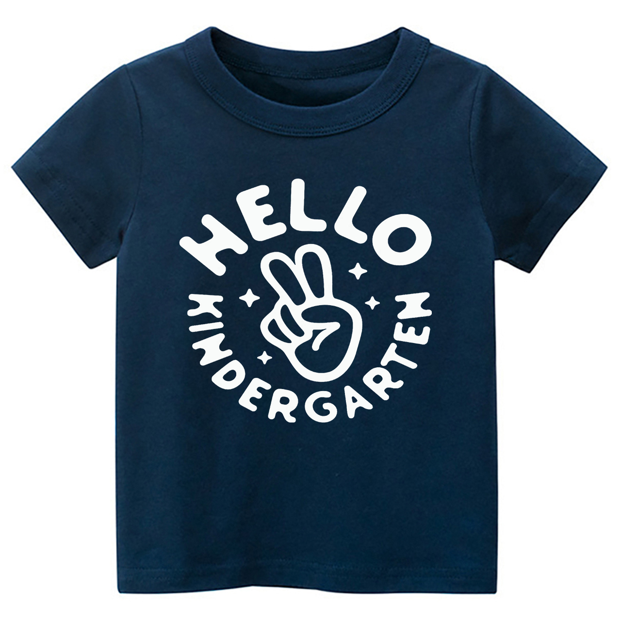 Hello Kindergarten Peace Sign Kids Shirts