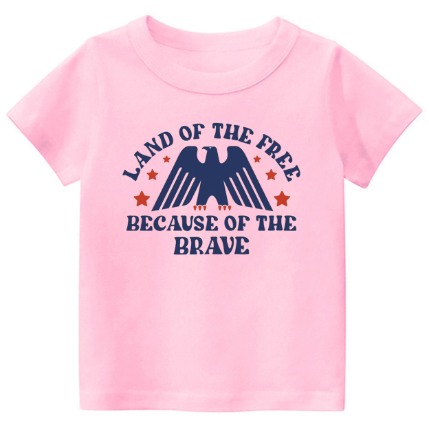Land Of The Free Because Of The Brave Toddler Shirt